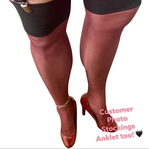 Silver Hand Cuffs Charms Linked Bracelet Anklet Jewelry NEW - Picture 3 of 4